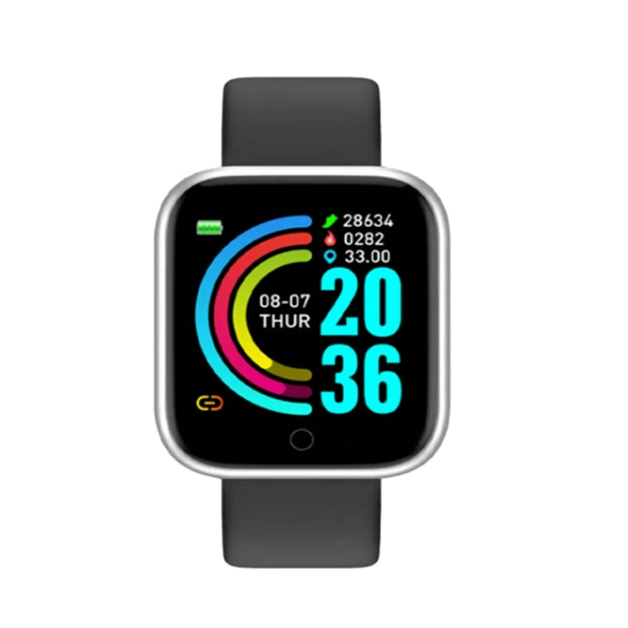 Montre Connectée / Bracelet Fitness Homme & Femme – Bluetooth, Musique, Suivi Sportif, Surveillance du Sommeil, Écran Tactile