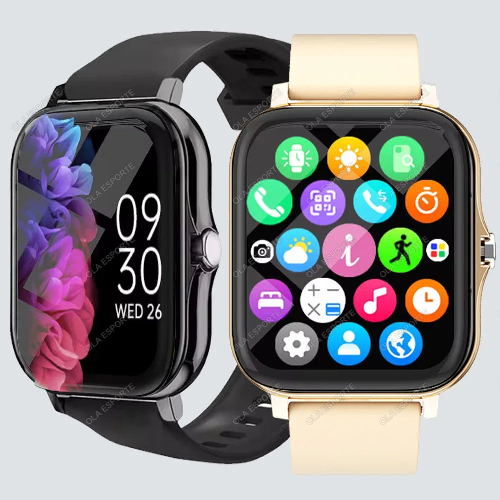 Montre connectée étanche de 1.83 pouces, avec réponse aux messages, appel, surveillance du sommeil, podomètre de sport, alertes d'information pour iPhone Android